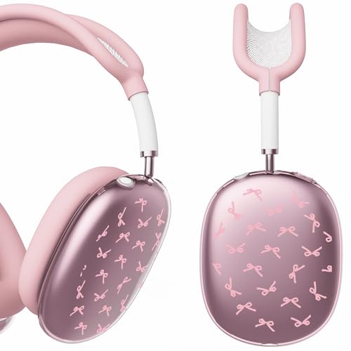 for AirPods Max Headphones Pink Bow Ear Covers for AirPods Max 2 - color: Pink Bow B/Pink