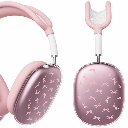 for AirPods Max Headphones Pink Bow Ear Covers for AirPods Max 2 - color: Pink Bow B/Pink