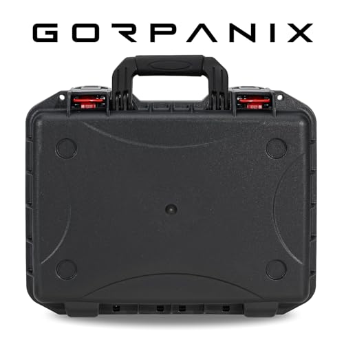 GORPANIX 18.5 x 14 x 7.7 Inch Hard Case with Customizable Foam, Hard Shell Protective Case for Mics, Heavy Duty IP67 Waterproof Gear for Microphone, Camera, Equipment, Electronics, Drone, Tools, etc - size: 18 inch Pluck Foam