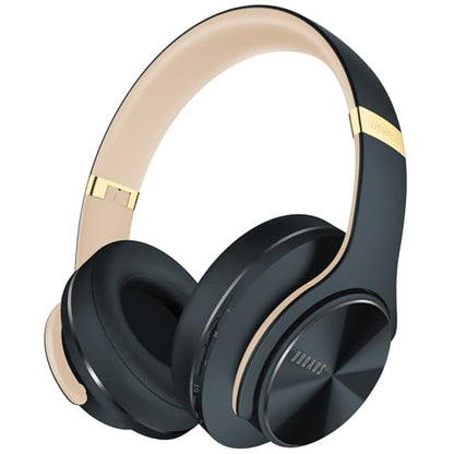 DOQAUS Bluetooth Headphones Over Ear, 90H Playtime, 3EQ Mode, with ENC Mic | Hifi Stereo Sound, Lightweight, Headphones Wireless with Soft Memory Foam Earpads, Deep Bass for Home Office Cellphone PC - color: Shadow Gray
