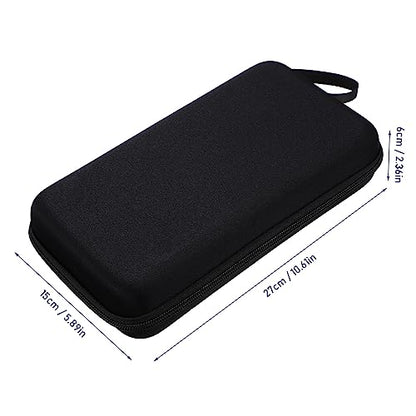 Kisangel Portable Dual Microphone Storage Bag with Padded Dividers and Receiver Compartment Compact Hard Case for Travel and Organized Mic Protection