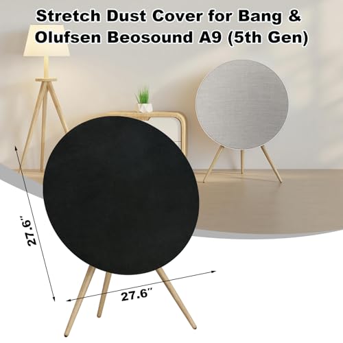 Stretch Dust Cover Compatible with Bang & Olufsen Beosound A9 (5th Generation) Speaker, Soft Stretchy Spandex Fleece Speaker Cover Protective Sleeve with Elastic Band