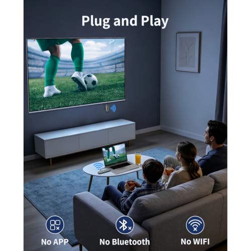 4K Wireless HDMI Transmitter and Receiver 328FT/100M, 2026 Upgraded 4K Input & 4K Output, 5G+2.4G Plug & Play HDMI Wireless Extender for Laptop PC Camera to TV Box Monitor Projector