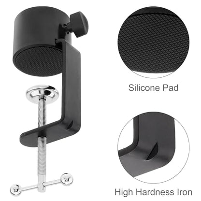 Microphone Stand Table Clamp for Microphone Suspension Boom Scissor Arm Stand Holer, 1/2" Thread Hole Cantilever Bracket Clamp Desk Lamp Clip Fittings Base DIY for Radio Studio Podcast (1)