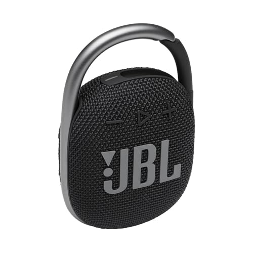 JBL Clip 4 - Portable Mini Bluetooth Speaker, big audio and punchy bass, integrated carabiner, IP67 waterproof and dustproof, 10 hours of playtime, speaker for home, outdoor and travel (Black) - color: Black
