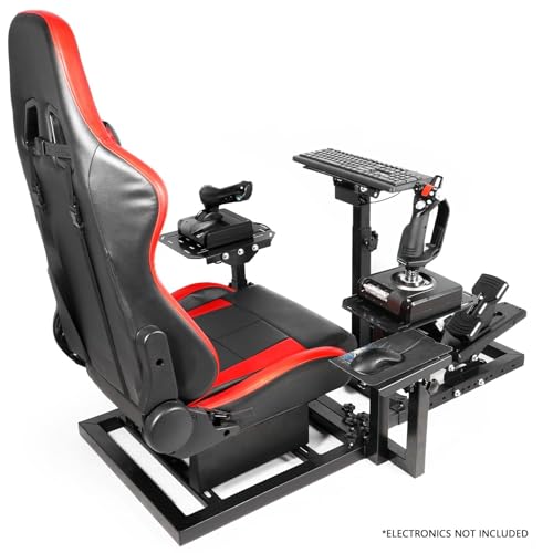 Marada Racing Flight Simulator Cockpit with Red Seat for Sim Flight Racing