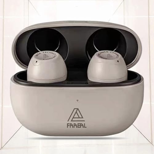 FAAEAL Bluetooth 5.3 Wireless Earbuds with Wireless Charging Case,Waterproof Stereo Headphones in Ear Built in Mic Headset Premium Sound with Deep Bass for Sport(Grey) - color: Grey
