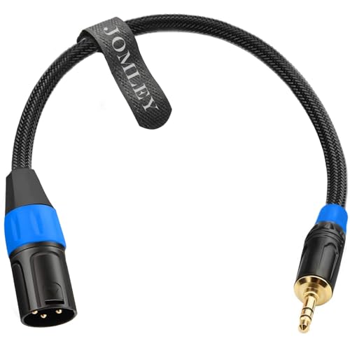 3.5mm to XLR Balanced Cable, Regular XLR Male to 1/8 inch Mini Jack Cable Adapter Mono Audio Cord for Cell Phone, Laptop, Speaker, Mixer -1ft - style: 3.5mm to XLR Male