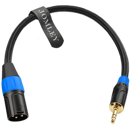 3.5mm to XLR Balanced Cable, Regular XLR Male to 1/8 inch Mini Jack Cable Adapter Mono Audio Cord for Cell Phone, Laptop, Speaker, Mixer -1ft - style: 3.5mm to XLR Male