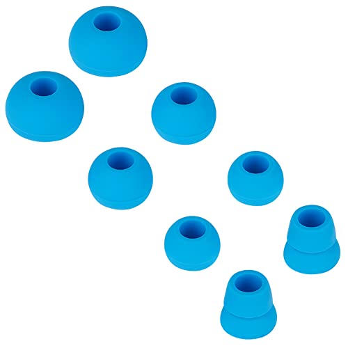 Silicone Earbud Tips Replacement Eartips Earbuds Cap Eartips Tips Compatible with Powerbeats 1/2/3 Wireless Beats by Dre Headphones,4 Pairs Ear Bud Tips - color: Electric Blue