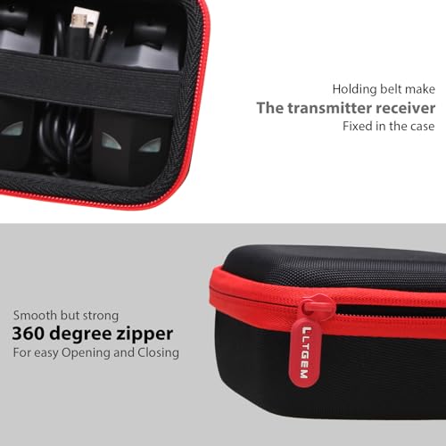 LTGEM EVA Hard Case for LEKATO, Xvive U2, Getaria, SWIFF, AKLOT Wireless Guitar Transmitter Receiver (Inside: 4.3 * 3.4 * 1.6 in) - size: For Universal Guitar Receiver
