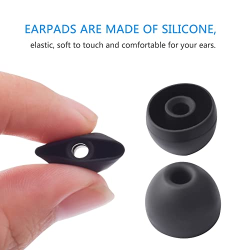 Replacement Silicone Eartips Earbuds Eargels for Beats by dr dre Powerbeats 3 PB2 Powerbeats1.0 Wireless Stereo Earphones (Black) - color: Black