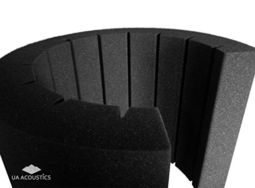 Reflection Filter Portable Microphone Vocal Booth/Pro audio Isolation Shield «Airscreen Filter», Acoustic Foam Microphone Screen