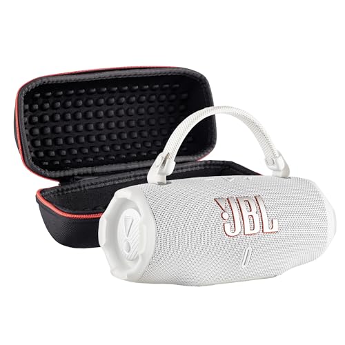 JBL Charge 6 Portable Bluetooth Speaker (White) | IP68 Waterproof, DustProof, and DropProof, Outdoor Wireless Audio |28Hrs Playtime + Travel Case Bundle - color: White