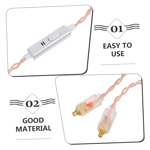 OSALADI Fashionable Detachable Earphone Replacement Cable Microphone Bend Audio Wire for Headphones Compatible Major Mobile Phones Sound Quality and Workmanship