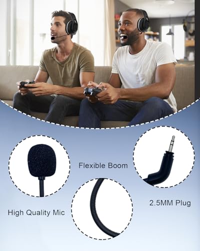 2.5mm Replacement Microphone for Turtle Beach Recon 500 Headset | Game Voice Mic, Boom Detachable, Noise Cancelling, Stereo Studio