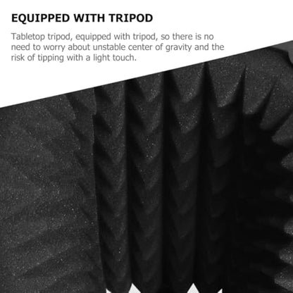 HANABASS Portable Folding Microphone Windshield Shield with Sponge and Metal Three Panels Combination, Sound Absorber Panel for Studio Recording and Broadcasting Room, Easy to Carry