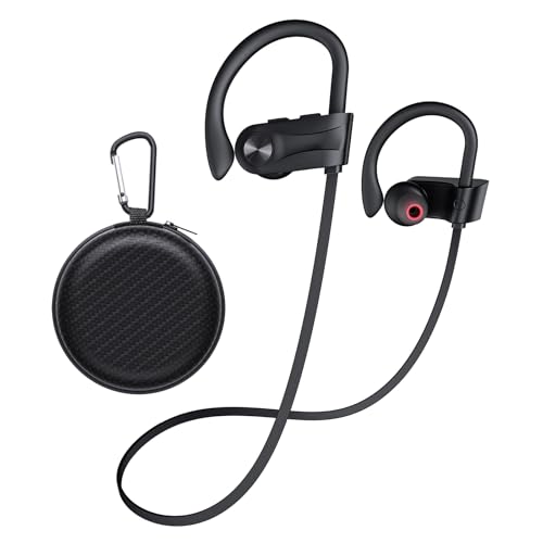 JOYWISE Bluetooth Headphones, Wireless Earbuds Bluetooth 5.3 Headphones with 16Hrs Playtime Stereo Bass Headsets, IPX7 Waterproof Running Earphones for Sports, Black - color: Black