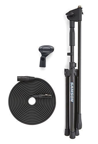 Samson MK10 Plus - Lightweight Microphone Boom Stand with Mic Clip and Cable