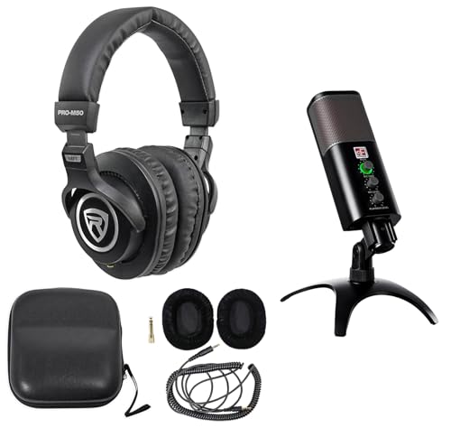Audiosavings Se Electronics NEOM USB Bundle: Condenser Cardioid Microphone 24-Bit 192 kHz, PRO-M50 32 Ohm Closed-Back 40MM Studio Headphones, PC Mac iOS Android, 2-Items