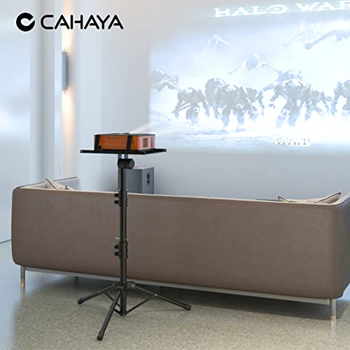 CAHAYA Projector Stand Tripod Adjustable Height Portable Laptop Rack Tray | 26-51.5" Adjustable Height Holder for Projectors Laptops Books Tablets Heavy-duty Stand for Outdoor Movies Music - style: Tripod Projector Stand