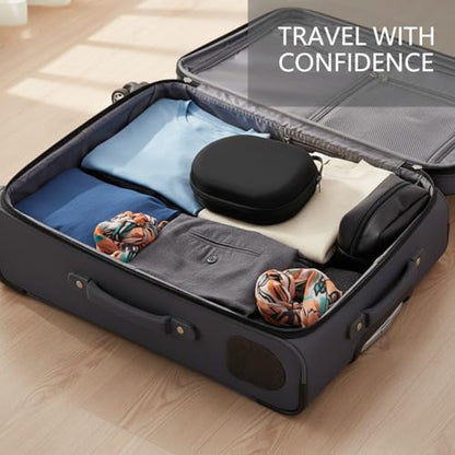 Hard Shell EVA Headphone Case for Over-Ear Models, Protective Travel Storage with Zipper, Black