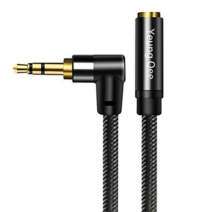 3.5mm Male to Female Extension Stereo Audio Cable 1.5 ft, Audio Extension Cable, AUX Headphone Extension Cable Stereo Jack Cord for Phones, Headphones, Speakers, Tablets, PCs and More（1.5ft/0.5M） - size: 1.5ft