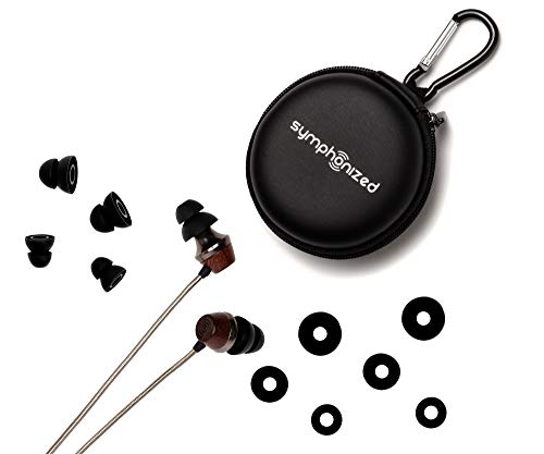 Symphonized ALN 2.0 Premium Genuine Wood In-ear Noise-isolating Headphones|Earbuds|Earphones with Innovative Shield Technology Cable and Mic (Gunmetal) - color: Gunmetal