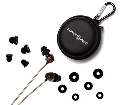 Symphonized ALN 2.0 Premium Genuine Wood In-ear Noise-isolating Headphones|Earbuds|Earphones with Innovative Shield Technology Cable and Mic (Gunmetal) - color: Gunmetal