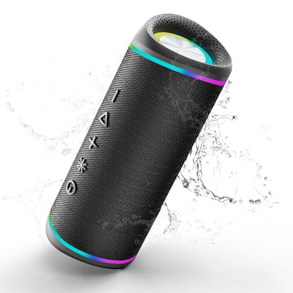 Bluetooth Speaker - HD Sound, IPX5 Waterproof, Up to 20H Playtime, TWS Pairing, BT 5.3, Portable Wireless Speaker for Home, Party, Beach & Outdoor, Black