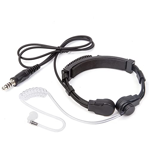 Throat Mic Tactical Earpiece U94 PTT 2 Pin TK Jack 7.0mm Plug Push to Talk Headset for Baofeng UV5R BF-F8HP UV-17 BF888S Quansheng UV-K58 UV-K6 Walkie Talkie for Kenwood TYT