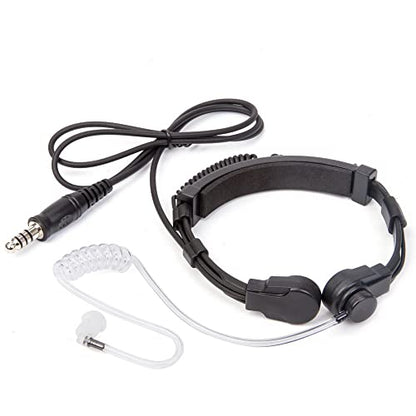 Throat Mic Tactical Earpiece U94 PTT 2 Pin TK Jack 7.0mm Plug Push to Talk Headset for Baofeng UV5R BF-F8HP UV-17 BF888S Quansheng UV-K58 UV-K6 Walkie Talkie for Kenwood TYT
