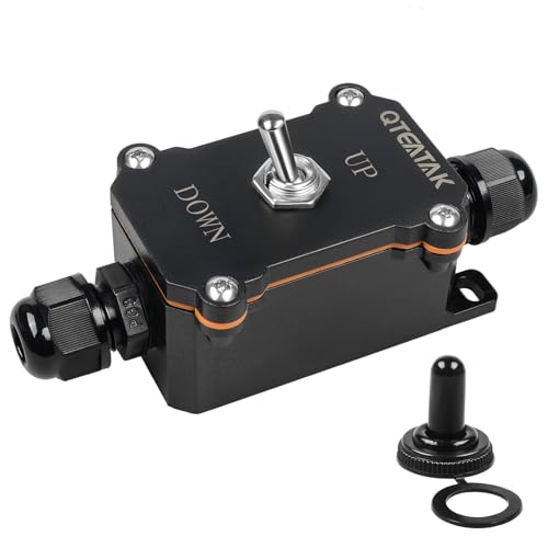 Inline Cord Switch, UP/Down Momentary (ON)-Off-(ON) Toggle Switch | AC 250V/15A 125V/20A, 3 Position 6 Screw Pin Waterproof Double Reset, Two-Side Entry&Exit Line Outdoor Electrical Switch - style: Double Reset (ON)-OFF-(ON) (UP/DOWN)