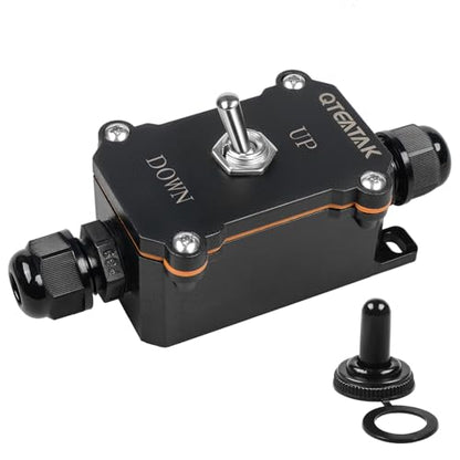 Inline Cord Switch, UP/Down Momentary (ON)-Off-(ON) Toggle Switch | AC 250V/15A 125V/20A, 3 Position 6 Screw Pin Waterproof Double Reset, Two-Side Entry&Exit Line Outdoor Electrical Switch - style: Double Reset (ON)-OFF-(ON) (UP/DOWN)