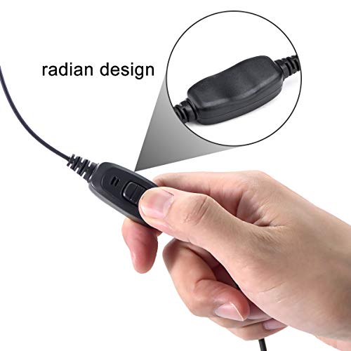 Retevis RT68 Walkie Talkie Earpiece with Mic, for RT22/RT21/H777/RT27/RT68H | Soft Earhook, 2 Pin , Compatible with Kenwood, Pxton, Baofeng BF-888S 2 Way Radio, Two Way Radio Headset(10 Pack) - style: Soft Earhook