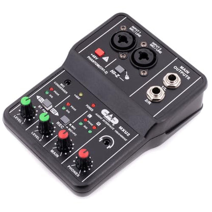 CAD Audio MXU2 2‑Channel USB Audio Mixer with XLR Combo Inputs - style: MXU2 2-Channel Mixer