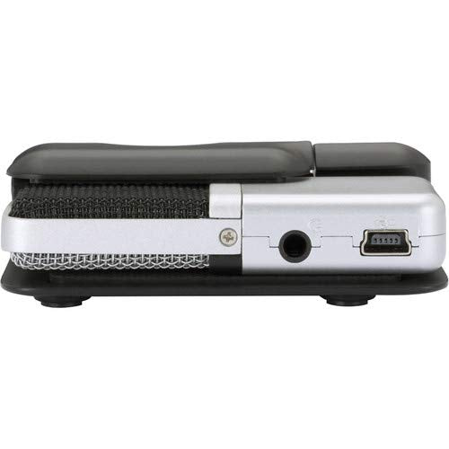 SAMSON Go Mic Portable Clip-on USB Condenser Microphone (Titanium)- USB 2.0 Hub with Individual LED lit Power Switches + Cleaning Cloth – Deluxe Bundle Great for Podcasting and Field Recording