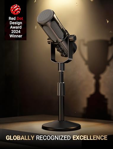 FIFINE AmpliTank TANK6S Vocal Dynamic Microphone XLR/USB Desktop Mic - size: TANK6S