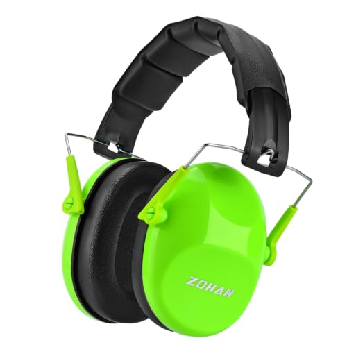 ZOHAN 032 Kids Noise Cancelling Headphones - 25dB NRR Kids Ear Protection, Hearing Protection Safety Ear Muffs for School Monster Truck Fireworks Traveling Studying Concerts Autism - Green - color: Green