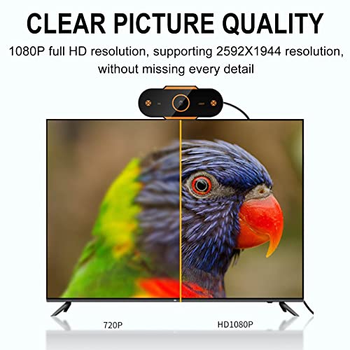 Streaming Camera 1080p HD Webcam with Microphone,Fast Auto Focus,110° Wide Angle, Auto Light Correction, USB Pc Camera Webcam for Pc Gaming Computer Web Cameras for Desktop Computer Accessories