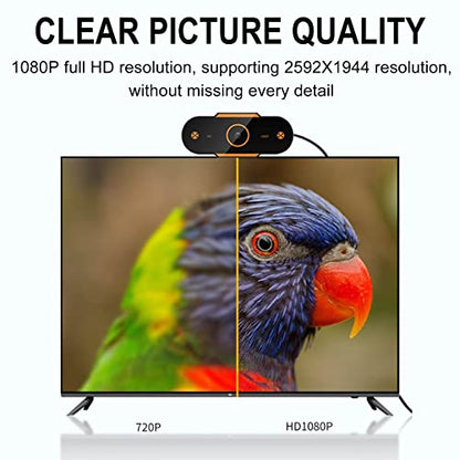 Streaming Camera 1080p HD Webcam with Microphone,Fast Auto Focus,110° Wide Angle, Auto Light Correction, USB Pc Camera Webcam for Pc Gaming Computer Web Cameras for Desktop Computer Accessories