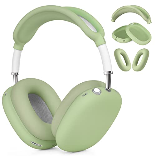 FILOTO Case for Airpods Max Headphones, Ear Pad Case Cover/Ear Cups Cover/Headband Cover for AirPods Max (USB-C/Lightning)(2024/2020), Silicone Accessories Cases (Cactus Green) - color: Cactus Green