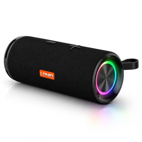 MANTO BTS13 Wireless Speaker, Bluetooth 5.3 TWS Stereo for Outdoor, Beach, Camping, Home, 10W Bass Sound, FM Radio, Micro SD/AUX Playback, 4H Playtime, Portable Lanyard Speaker