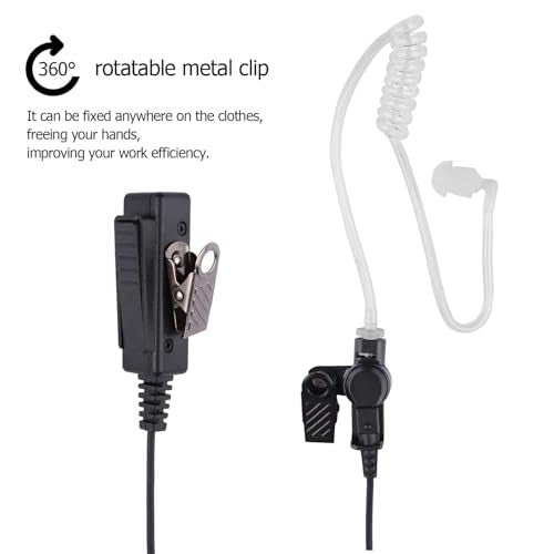 Compatible with Motorola CP200 CP200D Earpiece, Compatible with Motorola BPR40 CP100D CP185 RDM2070D Two Way Radio Headset Walkie Walkie Surveillance Kit Police Headphones (10 Packs) - color: 10 packs