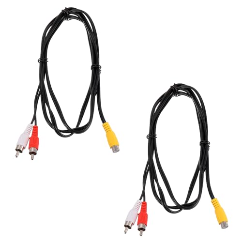 MECCANIXITY 2pcs RCA Splitter Cable, 1RCA Female to 2RCA Male 5ft AV Audio Video Splitter Adapter Output Cable for Subwoofer Amplifier - size: 5ft, style: 1RCA Female to 2RCA Male