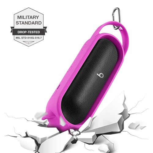 Silicone Cover for Beats Pill Portable Bluetooth Speaker Storage Bag Speaker Holder Travel Bag (Purple) - color: Purple
