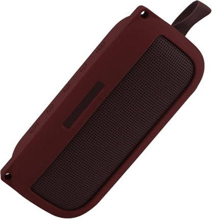 co2CREA Soft Silicone Case for Bose SoundLink Flex Bluetooth Speaker, Red | Adjustable Shoulder Strap, Crossbody Carrying, Aluminum Carabiner, Lightweight - color: Carmine Red Case