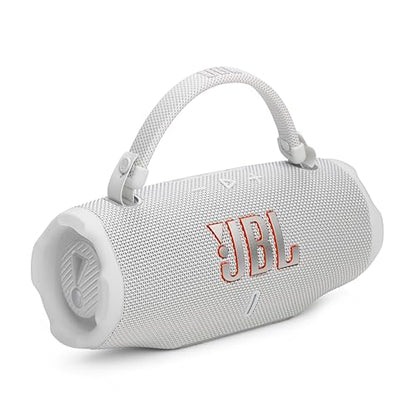 JBL Charge 6 - Portable Waterproof & Drop-Proof Bluetooth Speaker, Bold Pro Sound with AI Sound Boost (White) (Renewed) - color: White
