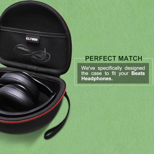 Case for Beats Studio Pro/Solo 4/Studio3/Solo3 Wireless Headphone Black | Hard Carrying Travel Case for Beats Studio Pro/Solo 4/Studio3/Solo3 Wireless Headphone - color: Black