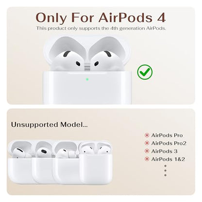 for AirPods 4 Case with Safety Lock, Magsafe Compatible, Gold/Black | Double Secure Lock,Drop Protection,Two-Piece Design,with Gold Keychain, Anti Lost, Dustproof, Cute AirPod 4 Case - color: Gold+Black, size: AirPods 4 Case